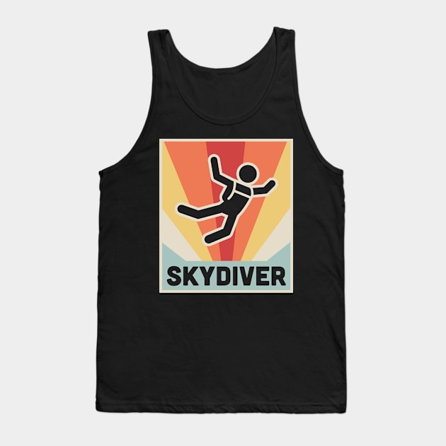 Vintage Style Skydiver Tank Top by MeatMan